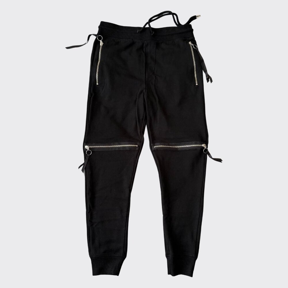 FOREVER 21 Men’s Black Jogger Sweatpants Zip Pockets XS Like New